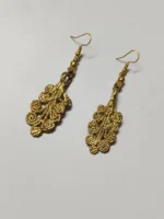 Handcrafted Dokra Brass Earrings – Elegant Tribal Ethnic Jewelry - Image 3