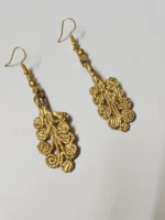 Handcrafted Dokra Brass Earrings – Elegant Tribal Ethnic Jewelry - Image 4
