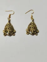 Handcrafted Dokra Brass Tribal Face Earrings – Traditional Ethnic Jewelry for Women - Image 4
