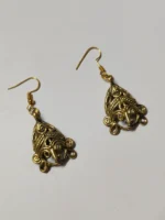 Handcrafted Dokra Brass Tribal Face Earrings – Traditional Ethnic Jewelry for Women - Image 3