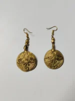 Handcrafted Dokra Brass Round Earrings – Traditional Tribal Ethnic Jewelry for Women - Image 4