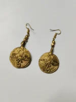 Handcrafted Dokra Brass Round Earrings – Traditional Tribal Ethnic Jewelry for Women