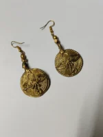 Handcrafted Dokra Brass Round Earrings – Traditional Tribal Ethnic Jewelry for Women - Image 3