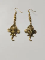 Handcrafted Dokra Brass Earrings – Elephant Motif Design (Pair)