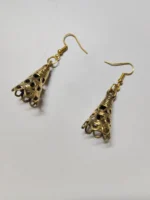 Handcrafted Dokra Brass Earrings – Cone‑Shaped Filigree Motif - Image 5