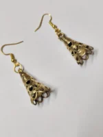 Handcrafted Dokra Brass Earrings – Cone‑Shaped Filigree Motif - Image 7