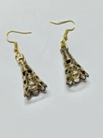 Handcrafted Dokra Brass Earrings – Cone‑Shaped Filigree Motif - Image 4