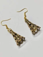 Handcrafted Dokra Brass Earrings – Cone‑Shaped Filigree Motif - Image 2