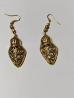 Handcrafted Dokra Brass Earrings – Owl Motif Design (Pair)