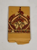 Cotton Kantha Stitch Blouse Material – beige