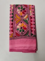 Handicraft Kantha Stitch Cotton Blouse Piece Material (Pink) Multicolor - Image 4