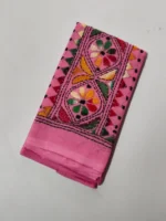 Handicraft Kantha Stitch Cotton Blouse Piece Material (Pink) Multicolor - Image 2