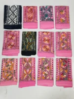 Cotton Kantha Blouse Material Wholesale Price - (12 Piece Color Design Set)