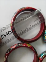 Handcrafted Tribal Print Wooden Bangles Set for Women | Ethnic Multicolor Fashion Bangles - Image 3