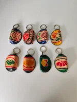 Handcrafted leather keychain set of various colors (8pc) - Image 4
