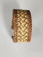 Organic Grass Hand Bracelet (golden brown and Silver)