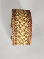 Organic Grass Hand Bracelet (golden brown and Silver) - Image 5