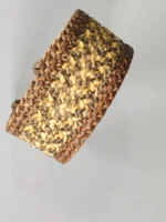 Organic Grass Hand Bracelet (golden brown and Silver) - Image 2