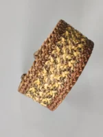 Organic Grass Hand Bracelet (golden brown and Silver) - Image 4