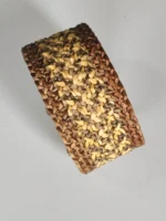 Organic Grass Hand Bracelet (golden brown and Silver) - Image 3
