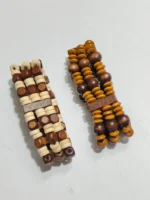 Wooden Beaded Adjustable Stretchable Bracelet Pack of 2 - Image 3