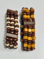 Wooden Beaded Adjustable Stretchable Bracelet Pack of 2