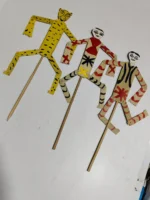 Palm leaf Dolls Sepoy Puppet Set –  Folk Art Toy (Set of 3) - Image 3