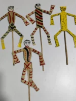 Palm Leaf Sepoy Set – Folk Art Kids and Adults Love (Set of 4 Four Dolls)