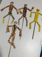 Palm Leaf Sepoy Set – Folk Art Kids and Adults Love (Set of 4 Four Dolls) - Image 2