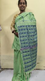 Bengal Kantha Stitch Khadi Pure Cotton Saree - For Women - Image 5