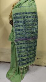 Bengal Kantha Stitch Khadi Pure Cotton Saree - For Women - Image 6