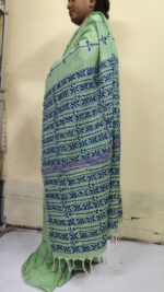 Bengal Kantha Stitch Khadi Pure Cotton Saree - For Women - Image 4