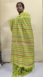 Bengal Kantha Stitch Khadi Pure Cotton Saree - For Women and girls - Image 7