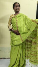 Bengal Kantha Stitch Khadi Pure Cotton Saree - For Women and girls
