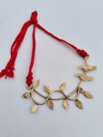 Handcrafted Dhokra Brass Necklace (Bird on a Branch) – Tribal Jewelry - Image 3