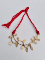 Handcrafted Dhokra Brass Necklace (Bird on a Branch) – Tribal Jewelry - Image 6