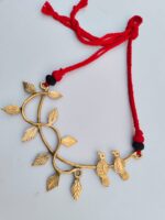 Handcrafted Dhokra Brass Necklace (Bird on a Branch) – Tribal Jewelry - Image 4