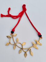 Handcrafted Dhokra Brass Necklace (Bird on a Branch) – Tribal Jewelry