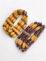 Wooden Beaded Adjustable Stretchable Bracelet Pack of 2 - Image 4