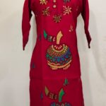 Kantha stitch long kurti