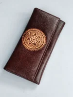 Premium Quality Brown Leather Wallet with Handicraft Stylish