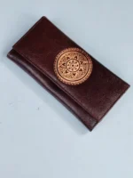Premium Quality Brown Leather Wallet with Handicraft Stylish - Image 2