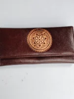 Premium Quality Brown Leather Wallet with Handicraft Stylish - Image 3