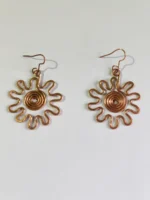 Handmade Pure Copper Earrings Spiral design for Women and Girls