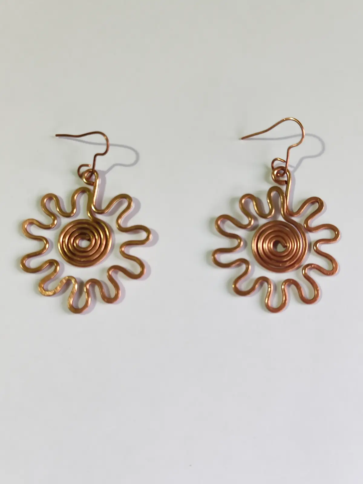 1000896507.webp Handmade Pure Copper Earrings Spiral design for Women and Girls - Image 1