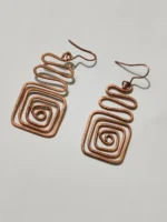 Handmade Pure Copper Earrings for Girls and women - Image 2