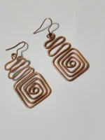 Handmade Pure Copper Earrings for Girls and women - Image 3