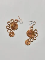 Handmade Pure Copper Earrings for Women and Girls - Image 2