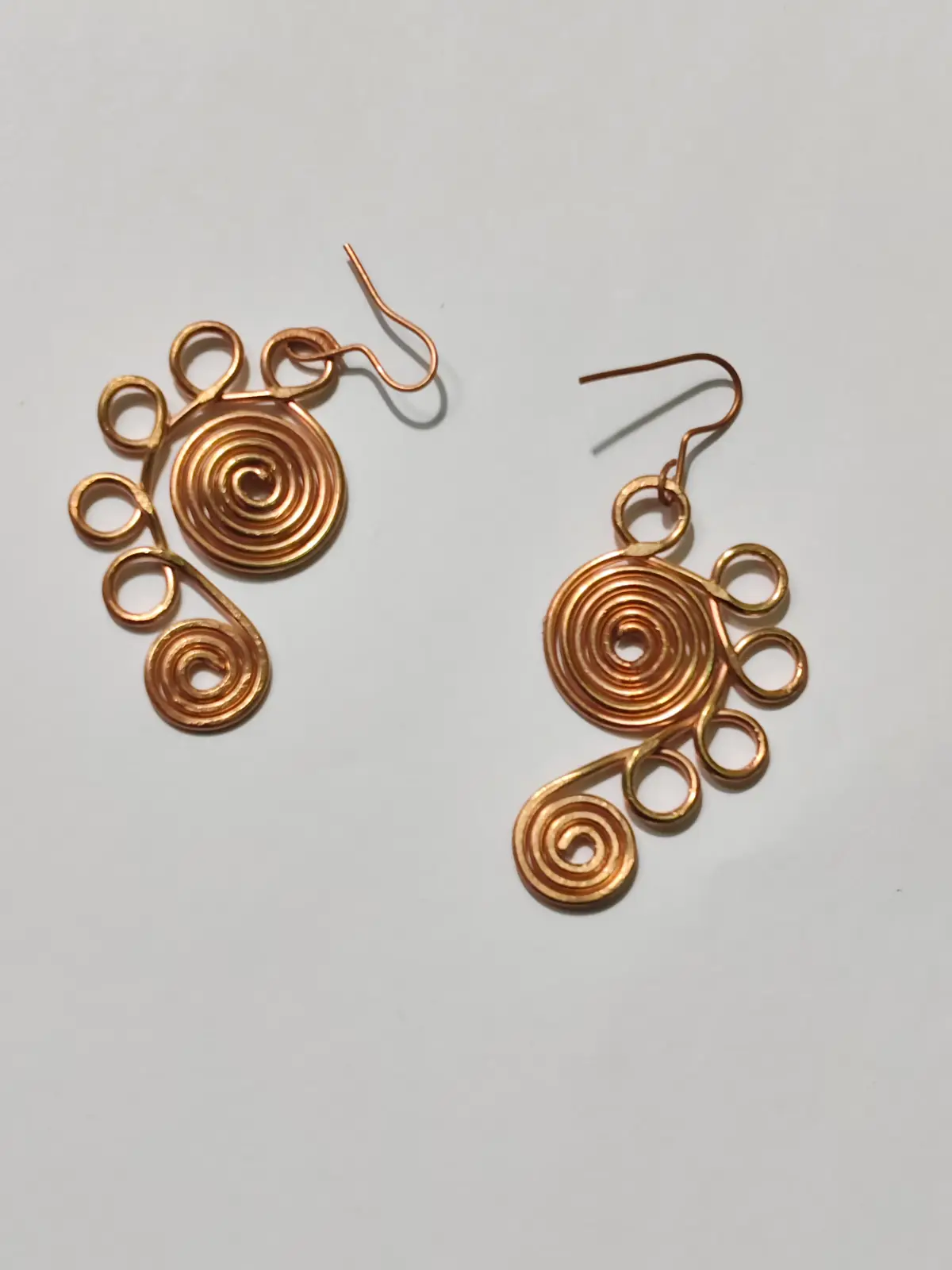 1000896554.webp Handmade Pure Copper Earrings for Women and Girls - Image 1