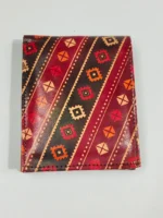 Shantiniketan Batik Leather Wallet – Ethnic Geometric Elegance - Image 2